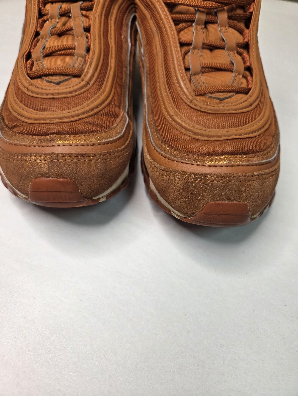 Nike Air Max 97 Bronze Copper Metallic Sneakers Women's US 9 EUR 40.5 Shoes - Picture 4 of 12